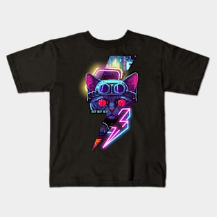 Neon Feline Kids T-Shirt